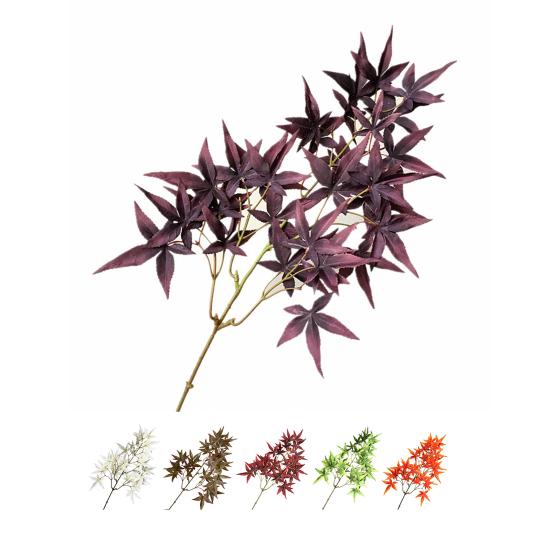 1 Pc Anti-fall Bright Color Colorful Decorative Easy To Maintain Artificial Leaf Simulation Maple Leaf