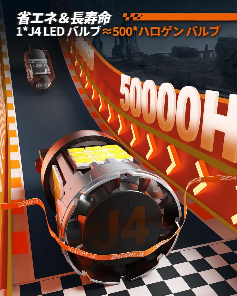 SEALIGHT T20 LED Backup Super Double 3000 High 6500K Vehicle Inspection Brake Latest Over Hours Pack of Warranty Light, Bright, Bulb, Lumens,