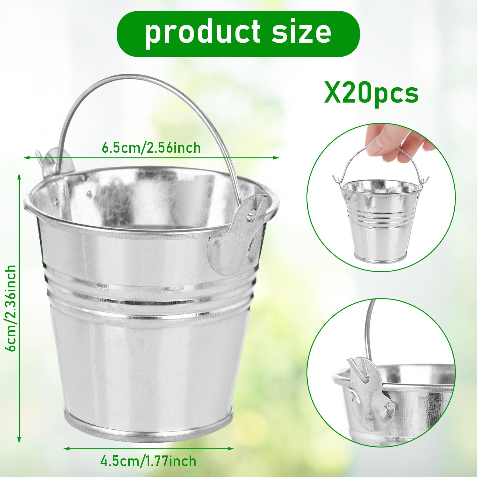 

20 шт. Мини-металлическое ведро 6 см Мини-металлические подвесные цветочные горшки Кашпо Подвесное цветочное ведро со съемной ручкой Мини-суккуленты United States