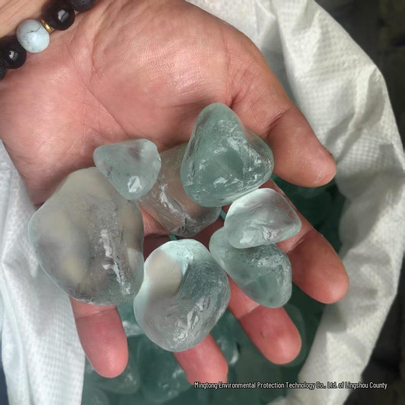 Multicolored Transparent Glass Rocks for Landscaping & Fish Tanks