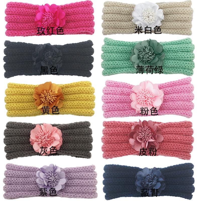 New Baby Hair Accessories Autumn and Winter Warm Headscarf Children's Knitted Headband Hand-woven