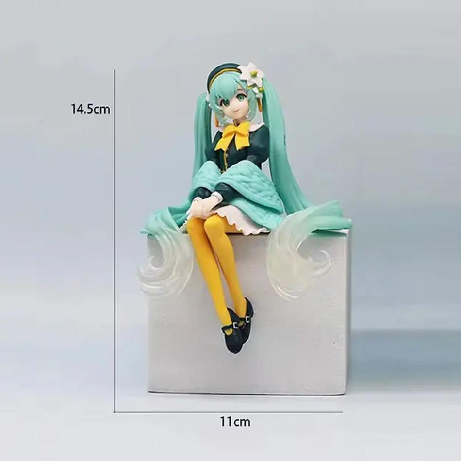 14cm Anime Hatsune Miku Cute And Charming Action Figure Pink Sakura Doll Collectible Model Toy designed for Cake Decoration