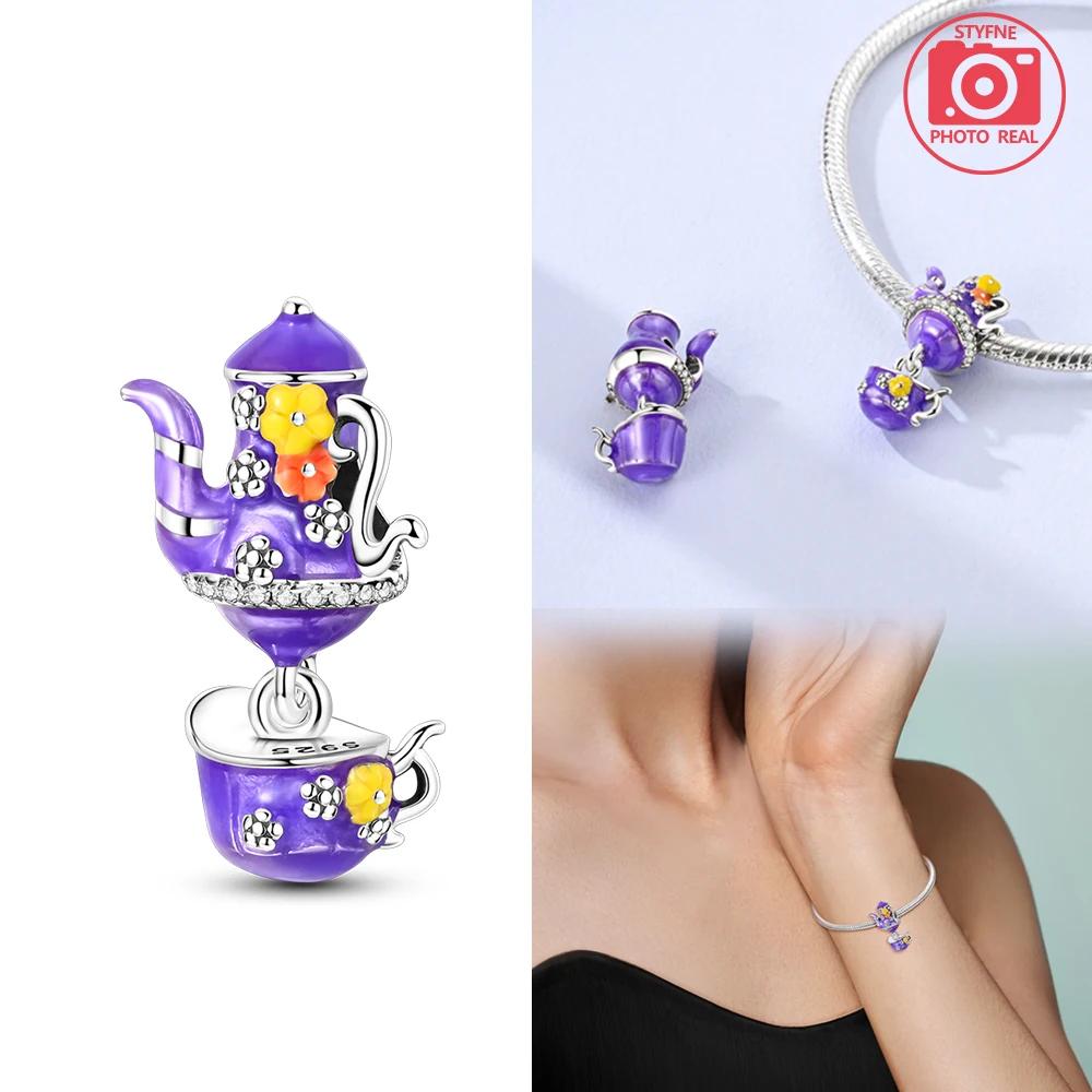 copper Colors Teacup Teapot Bead Charms for Dangle Pendant Bead Jewellery Bead Charms New Gifts for Women High Quality