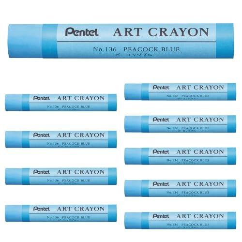 Pentel Art Crayon 8-Color Set with 1 Blender Pen AMZ-PTAC-8ST2 Professional Quality Oil Crayon