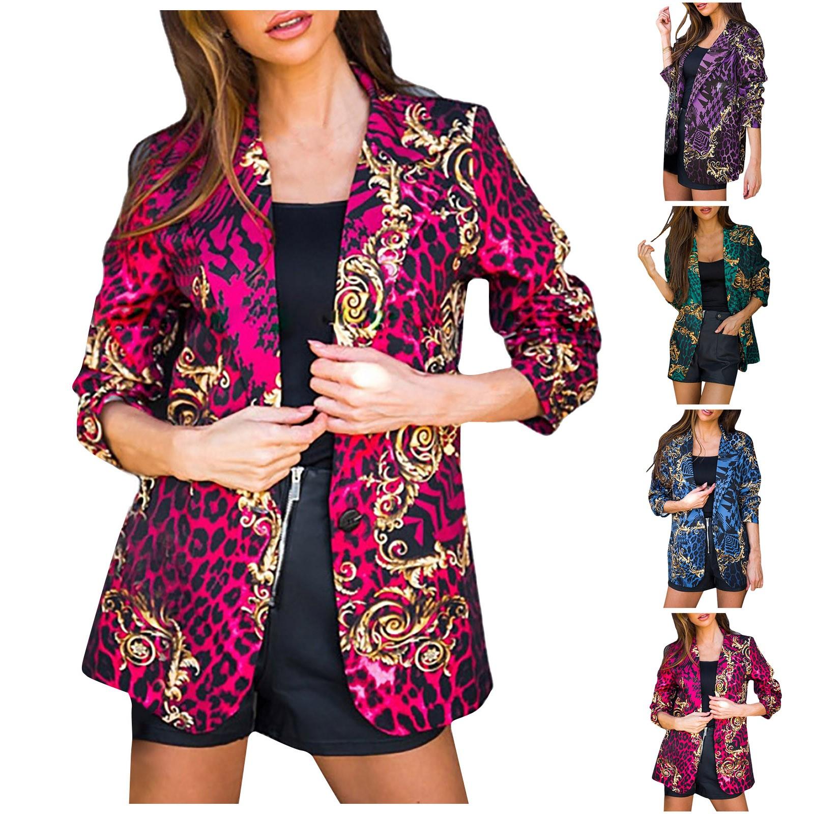

Fashion Woman Long Sleeve Comfortable And Versatile Lapel Digital Suit Jacket