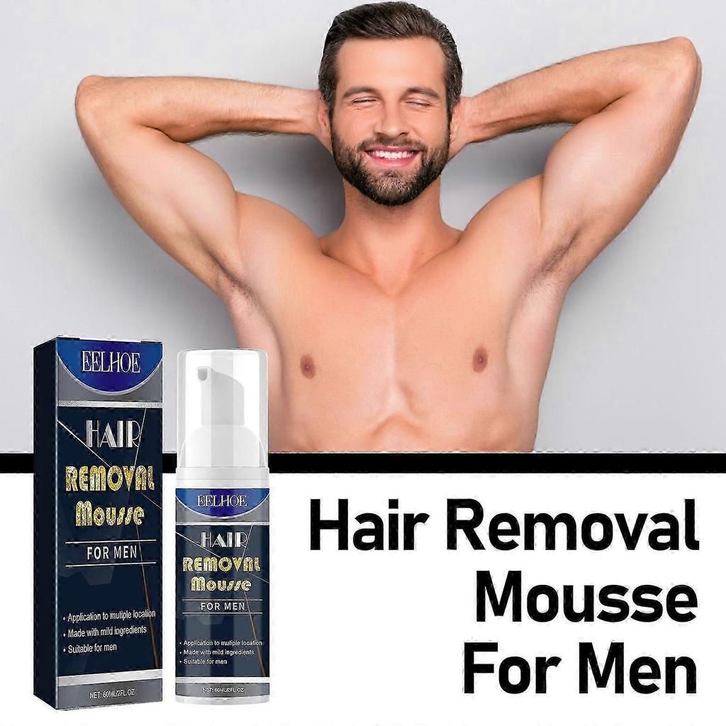 Mousse Hair Removal For Men, Body Hair Chest Thighs Underarms Gentle Non-Irritating Clean Hair Removal Mousse
