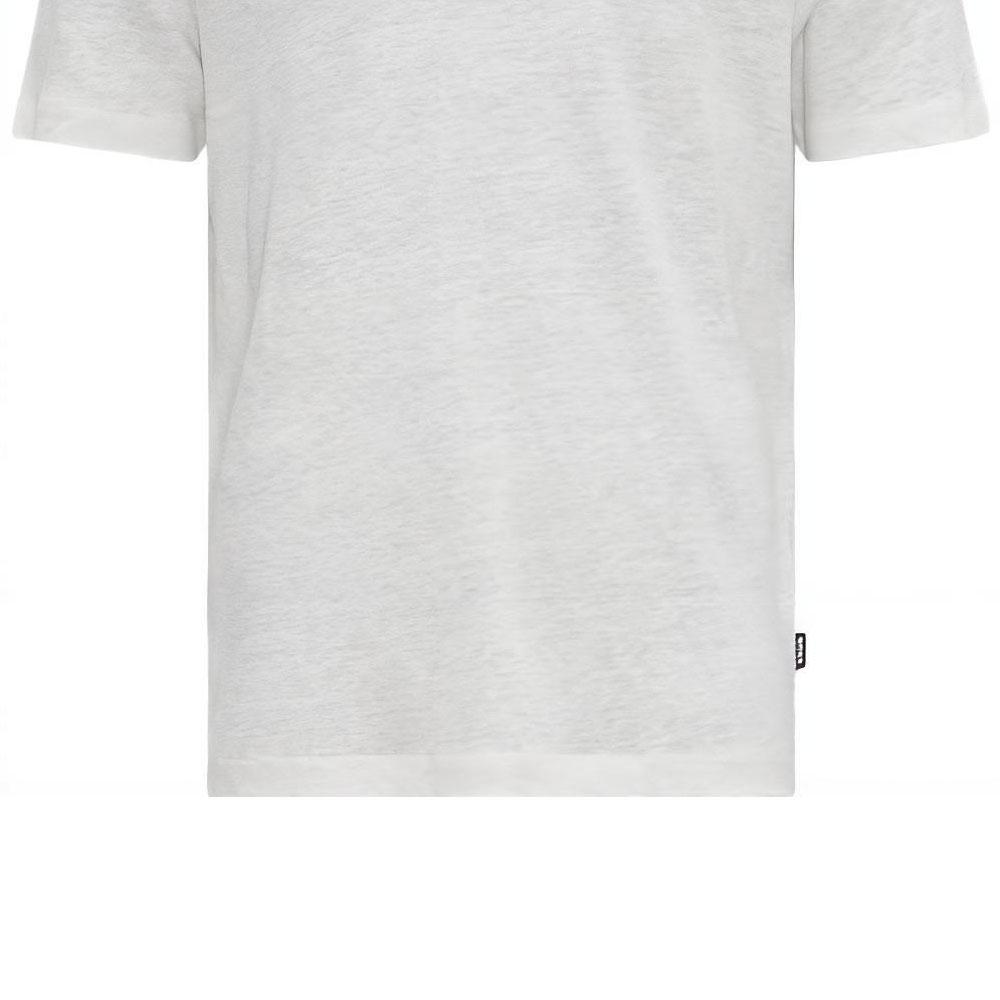 Hugo Boss T-Shirts Men's White Crew Neck Moderate Straight Fit 50486212-100