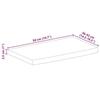 VidaXL Table Top with Live Edge 50x40x2.5 Cm Solid Mango Wood 370535