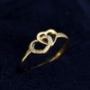 Banyan Tree S925 Silver Heart-to-Heart Double Love Ring for Women - Simple, Versatile, High-End Gift.