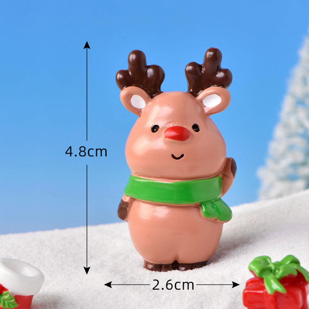 Christmas Elk Penguin Polar Bear New Year Creative Micro Landscape Snow Scenery Design Decoration Creative Resin Animal Gift