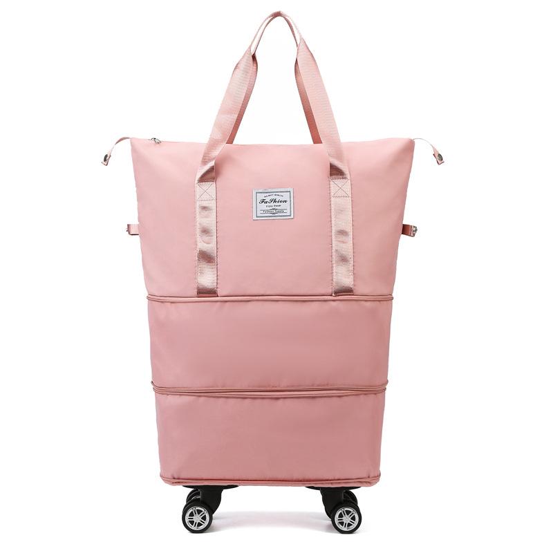 Universal Lightweight Travel Bag with Wheels, Wet/Dry Separation, Large Capacity for Gym, Yoga, or Hospital Use.