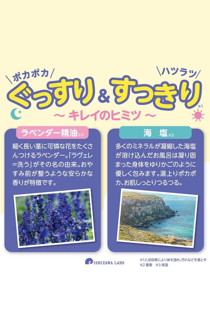 Sleep Beauty Lavender Scented Warming Sea Salt Bath Salts for Deep 50g x 12 Packets Anmin-chan Sleep,