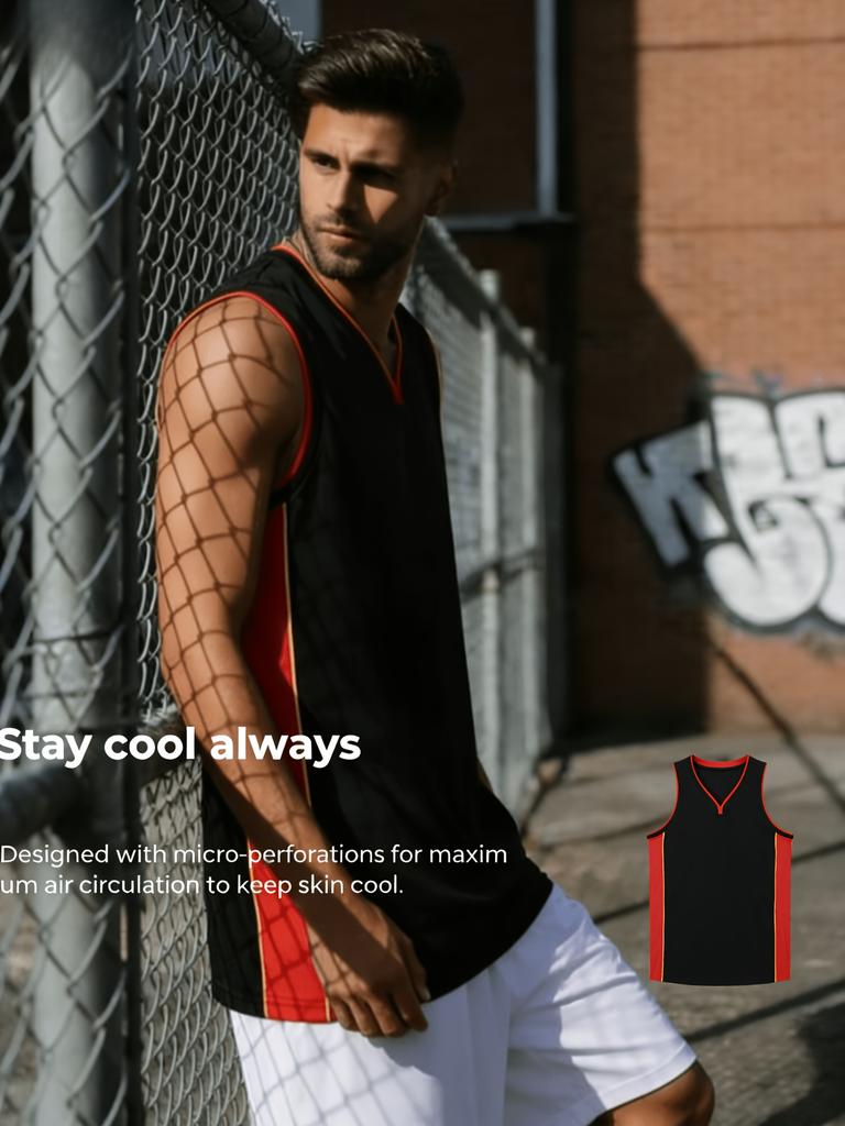 Retro classic latest style casual basketball sports knitted tops American basketball vests suitable for outdoor sports training clothes