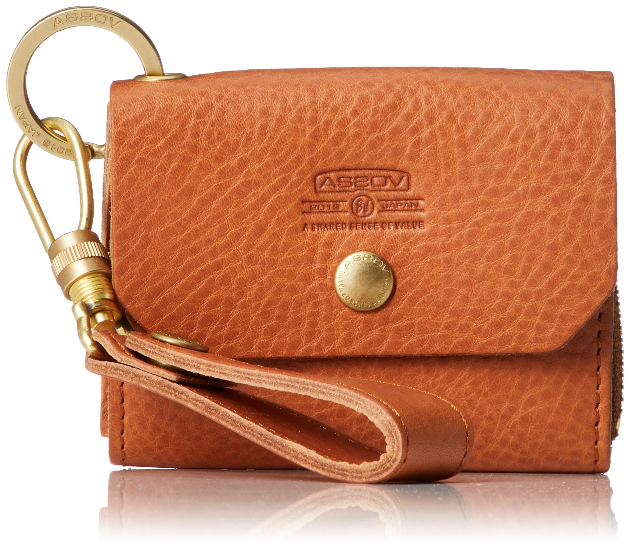 

[Assob] Кожаный футляр для карт, футляр для карт из промасленной усадочной кожи бежевого цвета