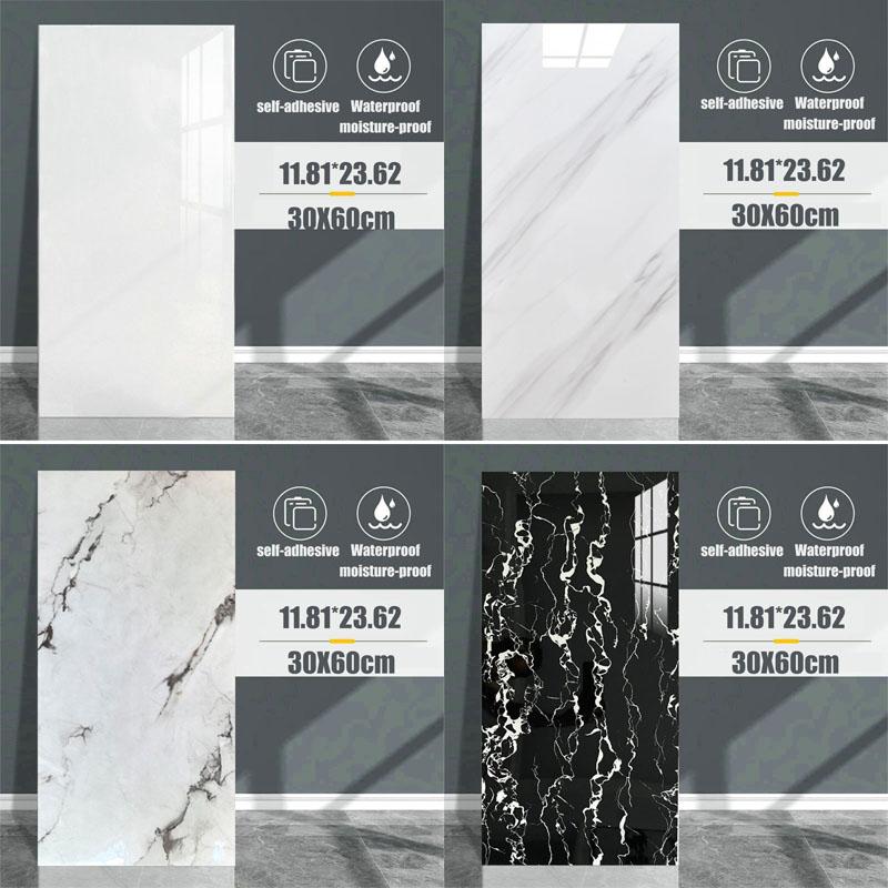 Vinyl Self-adhesive Tile Wall Sticker 60X30cm for Bathroom Livingroom Decor for Wall Wallpaper Kitchen Waterproof Foor Sticker