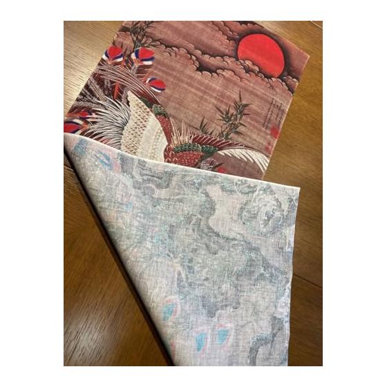 Ukiyo-e Tenugui: Rising Sun Phoenix by Ito Jakuchu