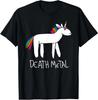Death Metal Unicorn Y2K Funny Weird Meme Sarcastic Ironic T-Shirt