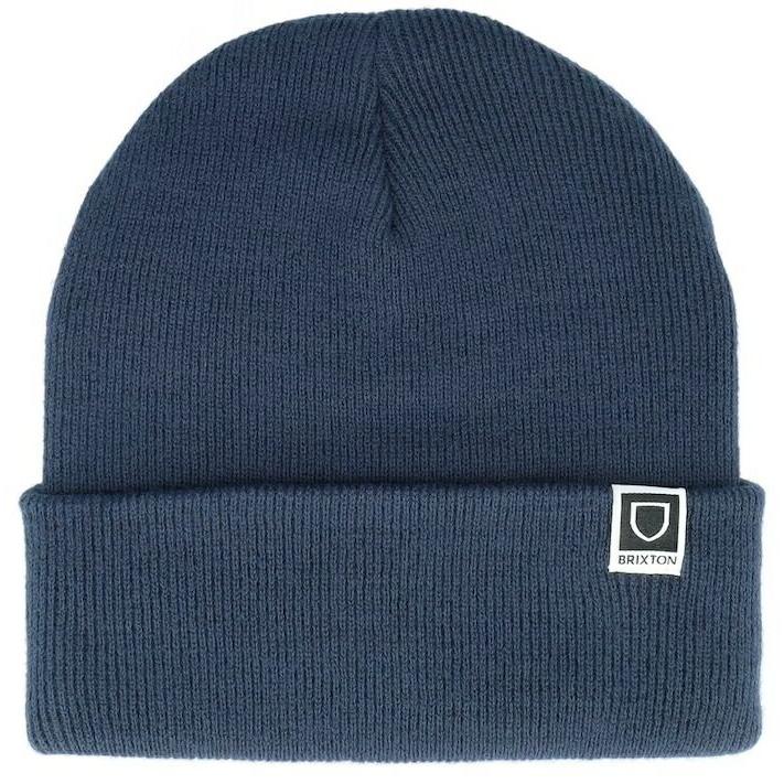 Used Brixton Harbor Beta Watch Beanie Washed Navy Beanie Free Shipping