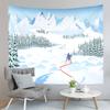 Snow Mountain Scenery Tapestry Extreme Sport Tapestry Skiing Travel Tapestry Home Living Room Dorm Bedroom Decoration Tapestries