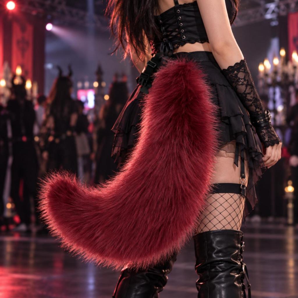 Voluminous Furry Fox Tail with Secure Belt Clip for Cosplay Costume Party Animal Roleplay Fun