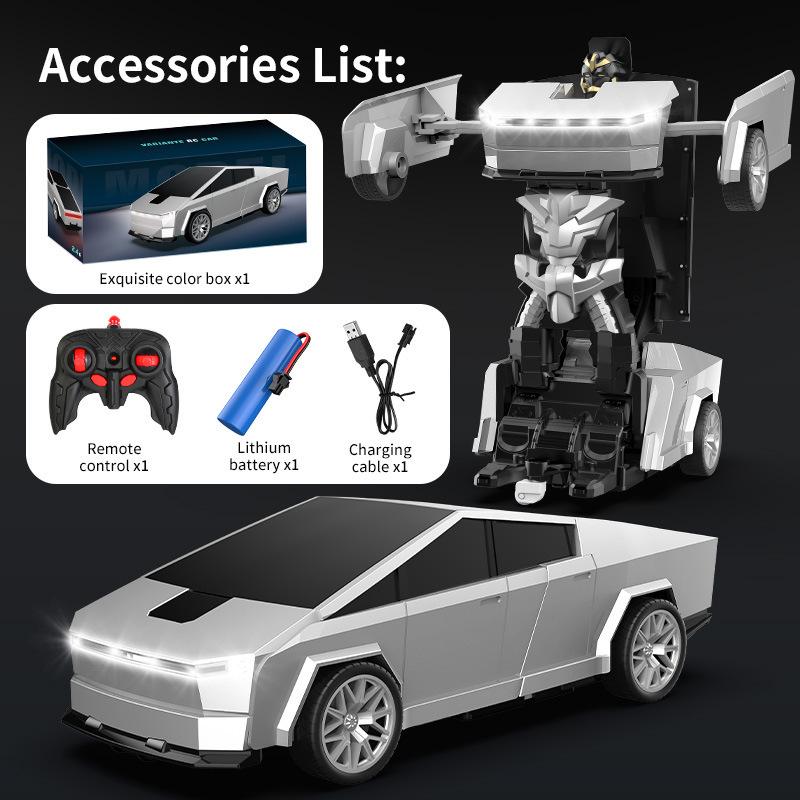 1:18 Remote Control Police Car/Robot Transformer - Spider Iron Man Edition