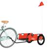 Bicycle Trailer In Orange Oxford Fabric and Iron