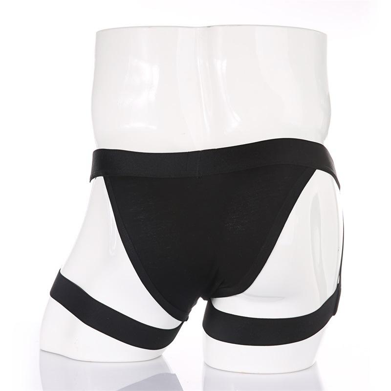 Underwear Men Sexy Harness Straps Leg Belt Briefs Long Socks Bondage Lingerie Elastic Erotic