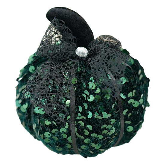 

Центральная композиция в виде тыквы с пайетками, украшение тыквы на Хэллоуин, блестящая тыква с бантом, украшение для осени, Дня благодарения, домашний настольный декор