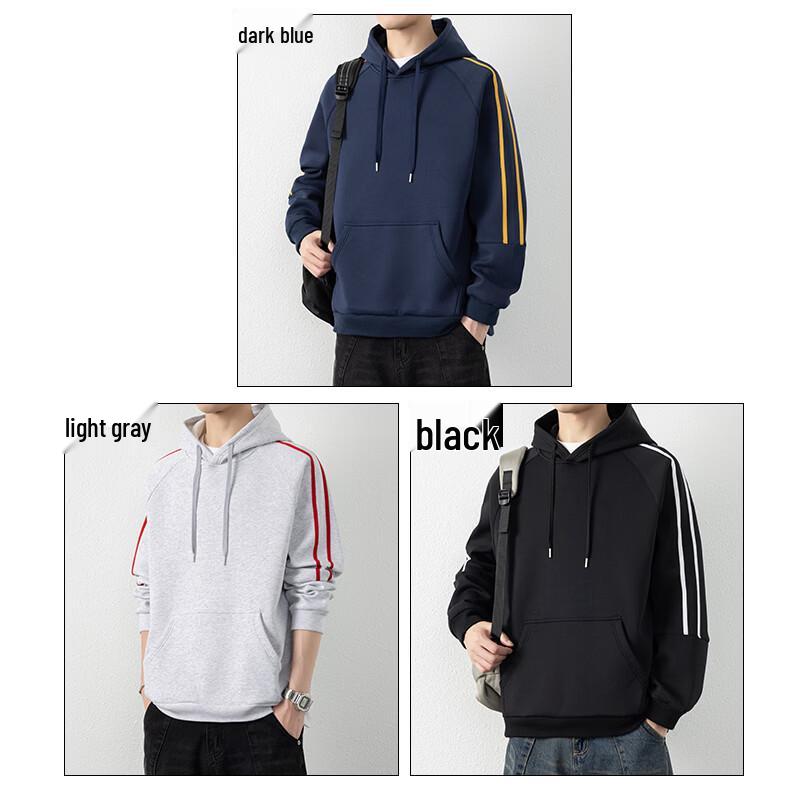 Men's Striped Hooded Sweatshirt