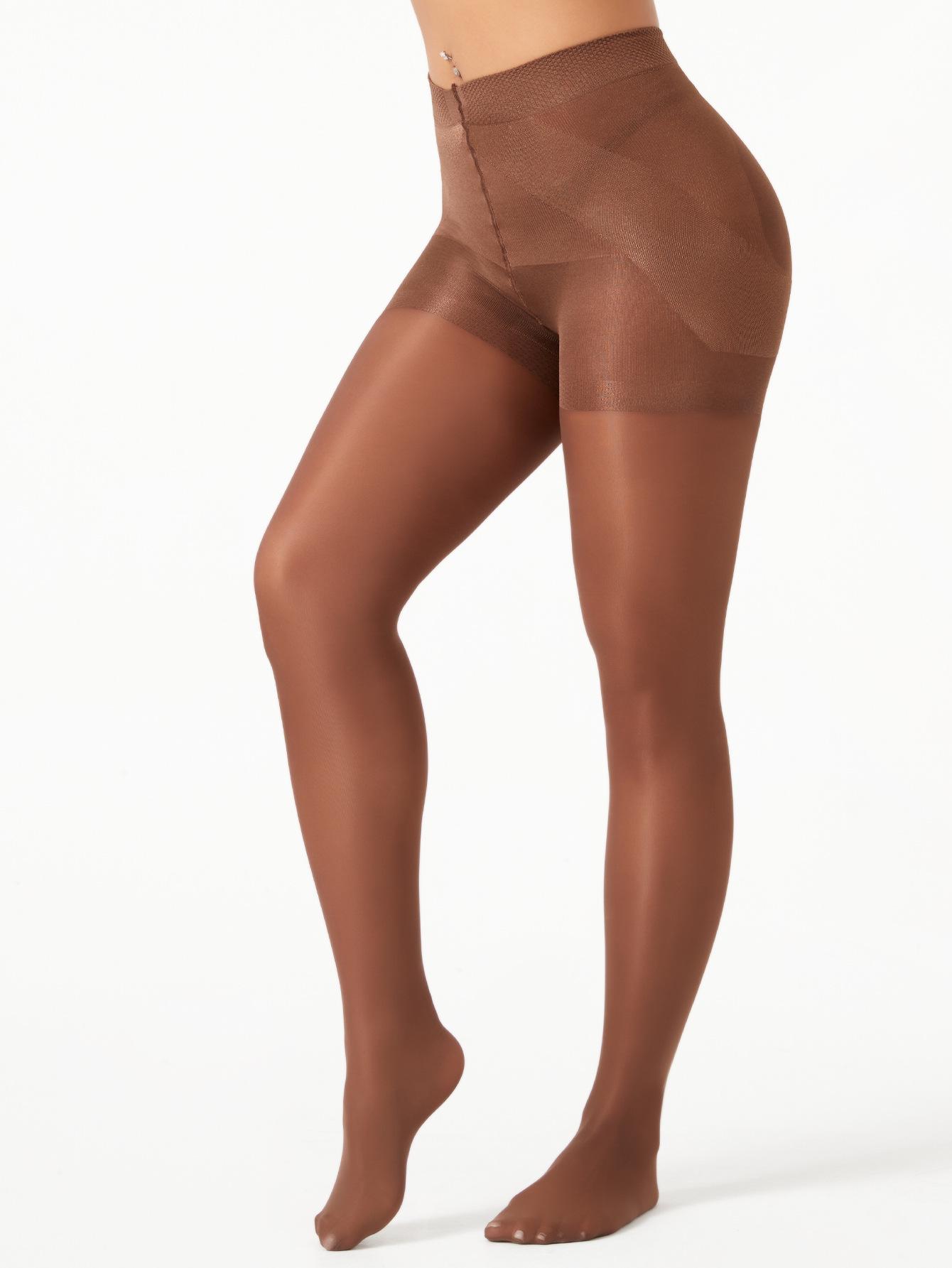 

Чорні шовкові колготки великого розміру, стійкі до затяжок, невидимі, з ефектом підтяжки живота та стегон, 40D. L