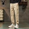Men's Cotton Casual Straight-Leg Stretch Trousers