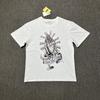 Unisex Übergroßes Baumwoll-Grafik-T-Shirt Lockerer Schnitt Rundhalsausschnitt Kurzarm T-Shirt Herren Damen Freizeit