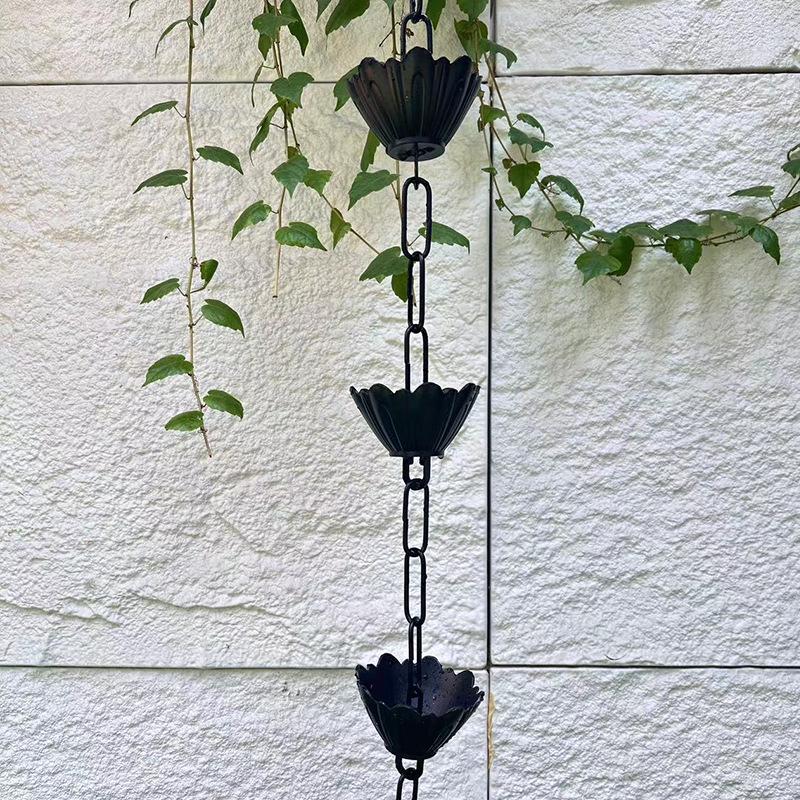 Aluminum Alloy Rain Chain for Courtyards and Villas - Decorative Western & Chinese Style Downspout Alternative