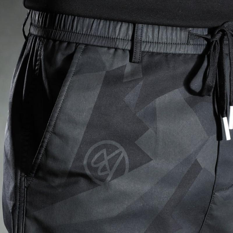 Spring and Autumn Men's Overalls Casual Pants Men's Slim Korean Elastic Waist  Drawstring Trousers