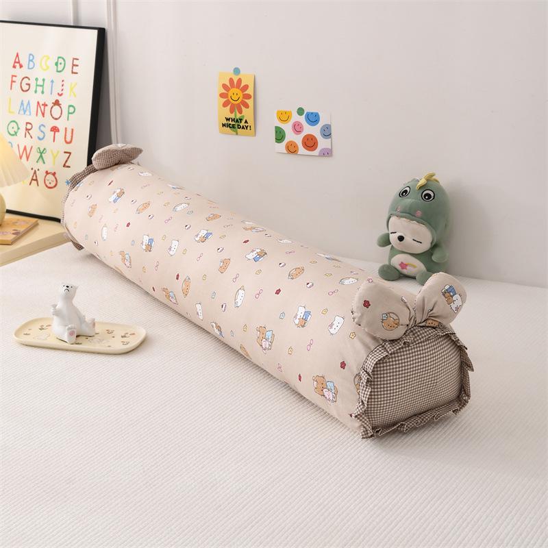 Fresh Style Cotton Double Gauze Rabbit Pillow - Korean Floral Long Hugging Pillow Insert
