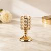 Faceted CrystalStyle Candle Holder | Elegant, Iron with Crystal Enclosure,