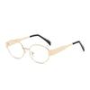 Vintage Fashion Small Frame Oval Sunglasses Women For Men Sun Glasses Punk Luxury Brand Designer Metal Hip Hop Eyeglasses Uv400