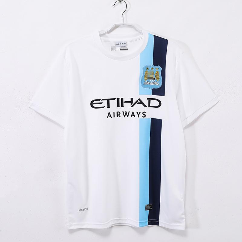 97-98 Manchester City retro drakt Nr. 17 Sun Jihai 16 Aguero 15 Harland 07-08 lang kortermet fotballtrøye