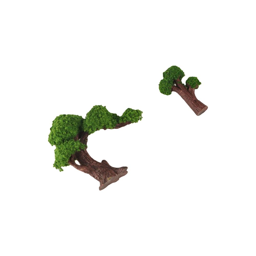 Umělý mini borovice v několika stylech, víla zahrada, strom kvetoucí třešně, miniatury zahrady
