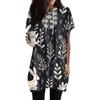 Women's Fashion Casual Easter Print Hooded Pocket Short Sleeve Top