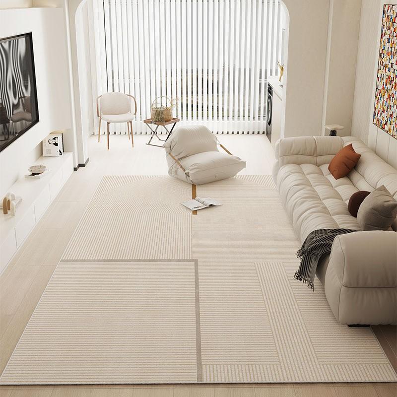 Modern Minimalist Washable Area Rug Living Room Bedroom Sofa Coffee Table Non-Slip Soft Plush Floor Mat