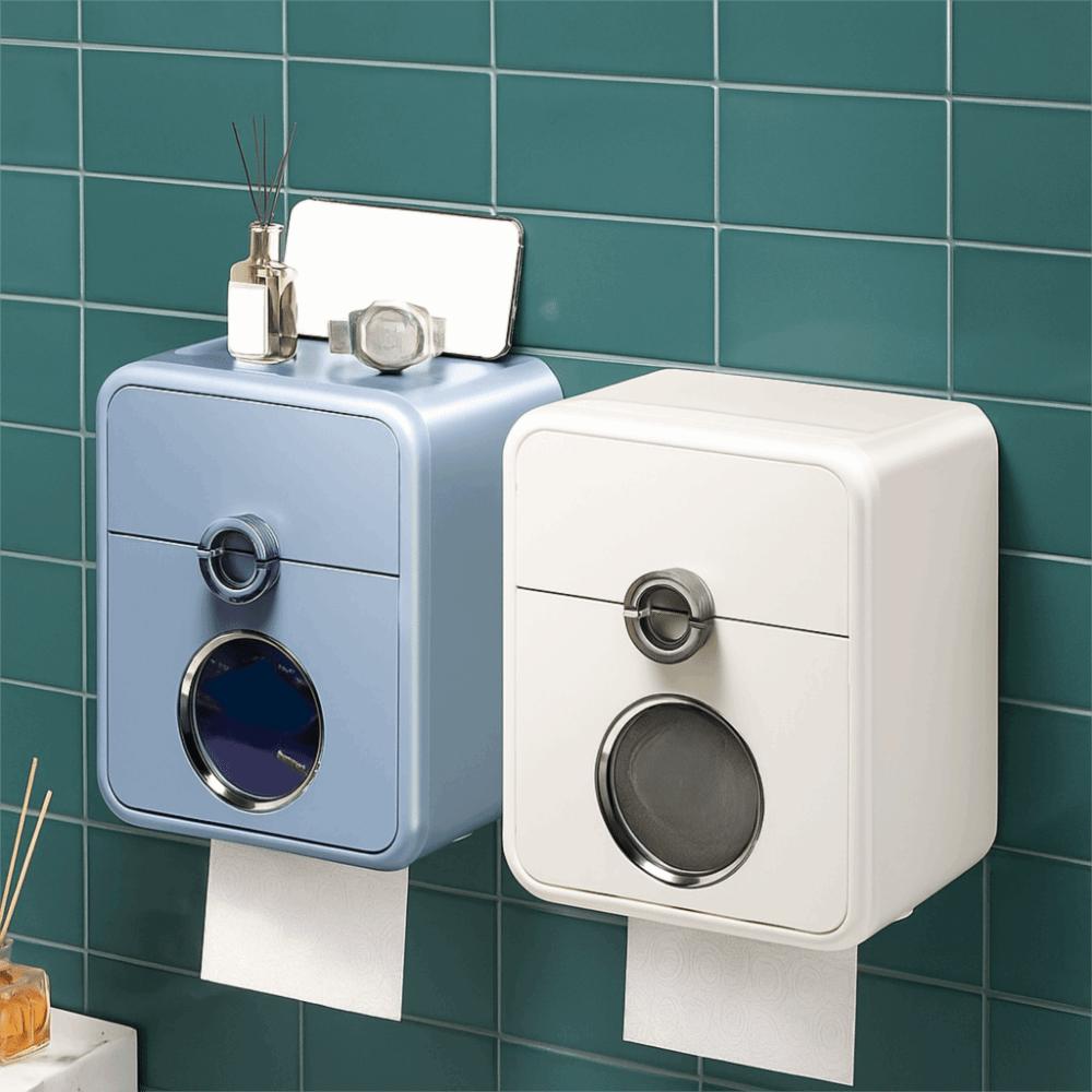Wall Mounted Toilet Paper Storage Box Plastic Toilet Paper Holder Durable Paper Towel Box  Bathroom