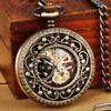 Retro Hollow Mechanical Pocket Watch With FOB Chain Gold Stars Skeleton Steampunk Vintage Mens Womens Hand Winding Pocket Watch