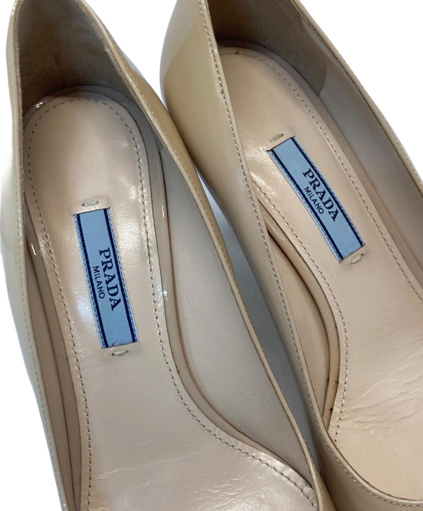 PRADA Décolleté a Punta Travertino Beige Scarpe Donna Taglia US6 EU36 Autentiche