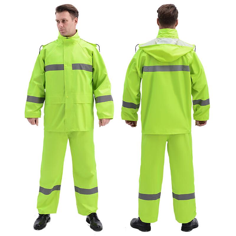 High-Visibility Reflective Split Rain Suit XL