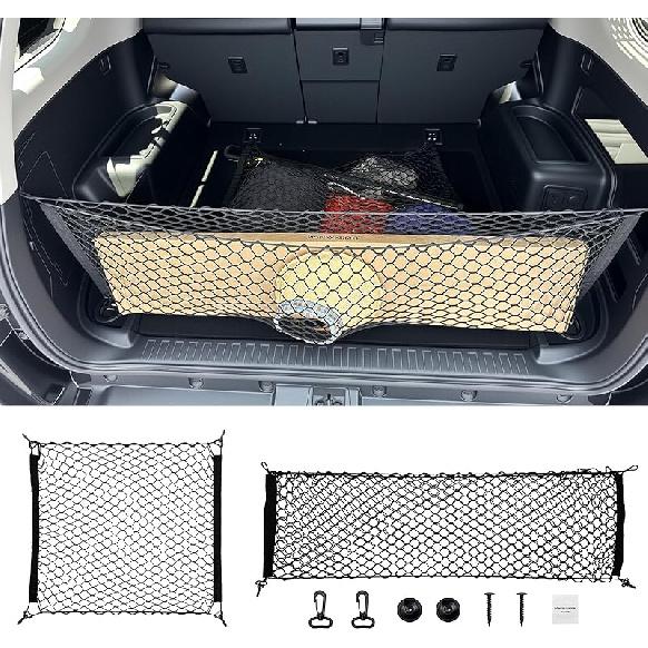 Trunk Cargo Net For 2010-2024 Toyota 4Runner 2 Row Model Only, Trunk Organizer Luggage Mesh Net Anti-Slip Rear Cargo Netting For 4 Runner SUV