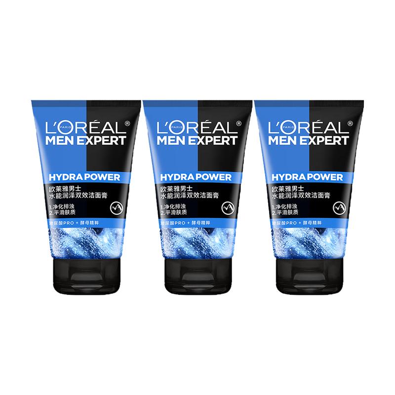 Loreal Paris Water men s , Water-energy moisturizing double-effect mens cleansing-Mens water-energy moisturizing double-effect cleansing paste 100ML3