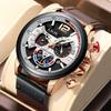 Outdoor Sport Watches for Men Fashion Business Leather Quartz Man Wristwatch Top Brand Luxury Waterproof Luminous Watch Men
