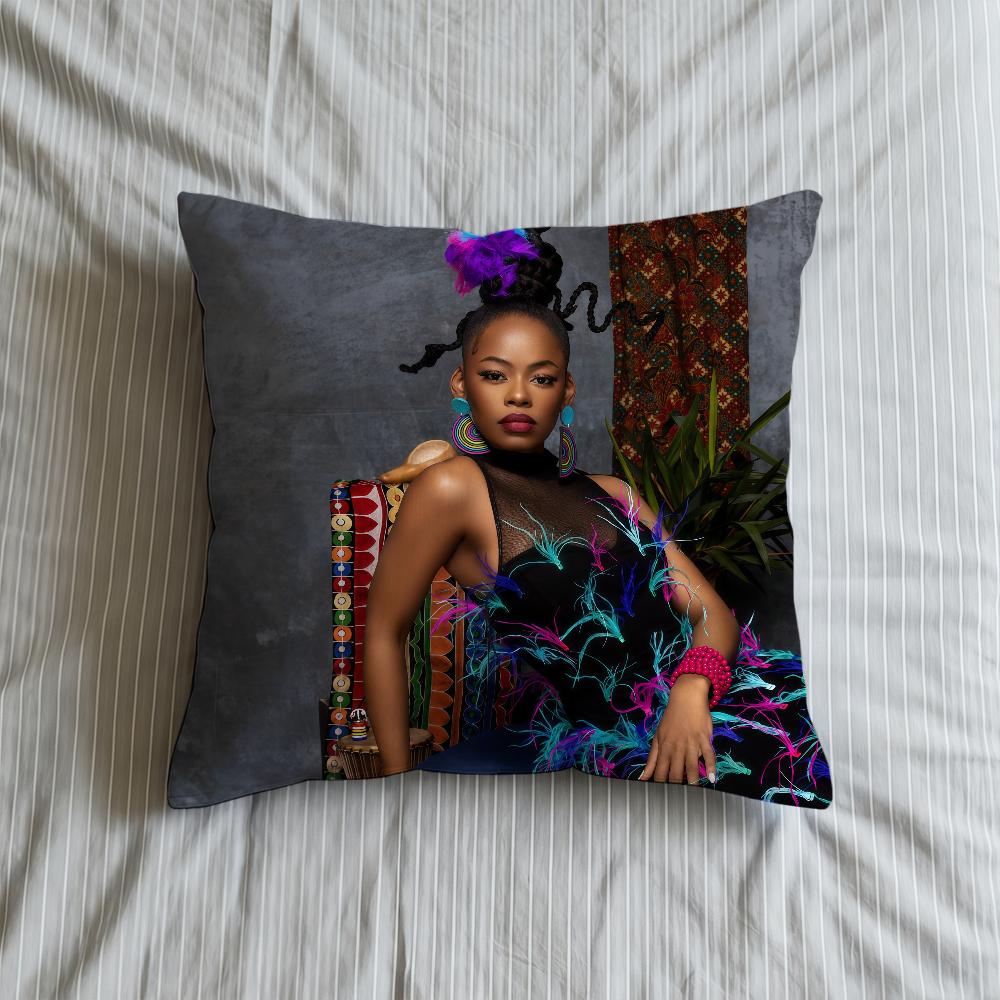 Cushion Cover Of Soft Case Sofa Woman Living Room Home Comfortable Office Celeste Faces Decor Protective Pillow