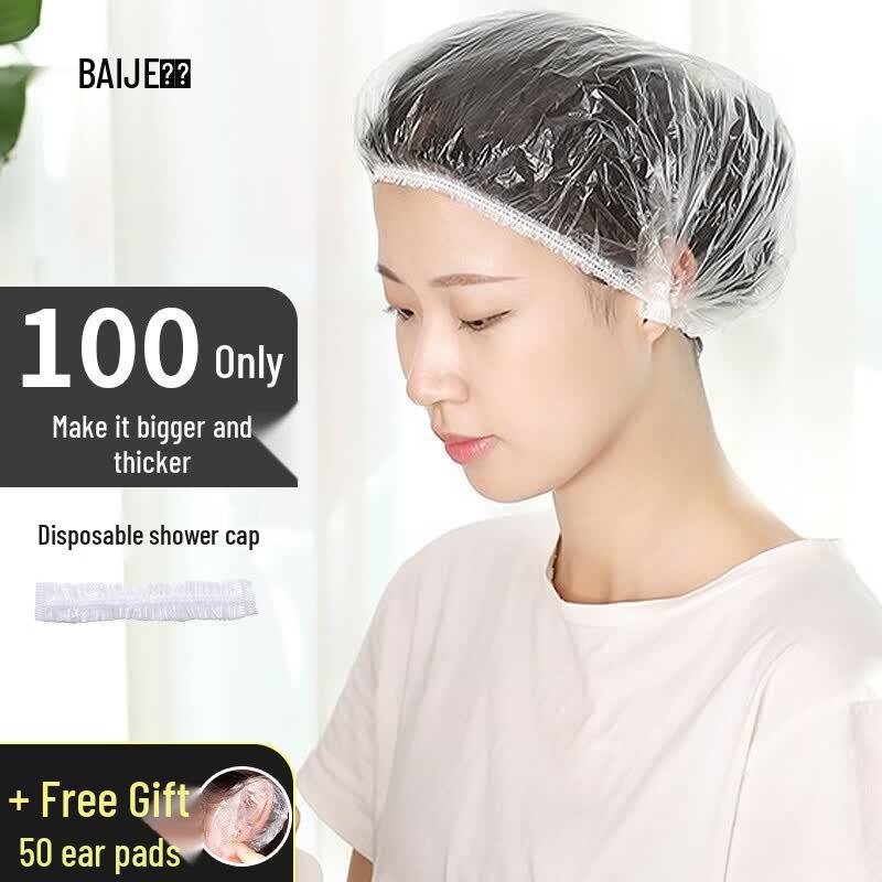TaTanice Disposable Shower Caps with Ear Covers